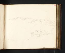 Cliffs with a Flight of Steps and a Hut, and a Double Gabled House Beyond: ?Margate Chine, Joseph Mallord William Turner, 1796