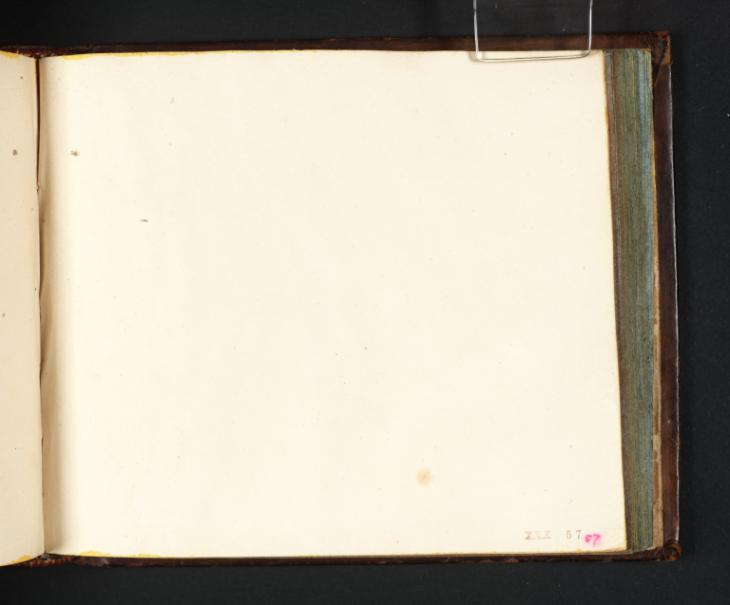 Joseph Mallord William Turner, ‘Blank’ 1796 (Blank right-hand page of sketchbook)