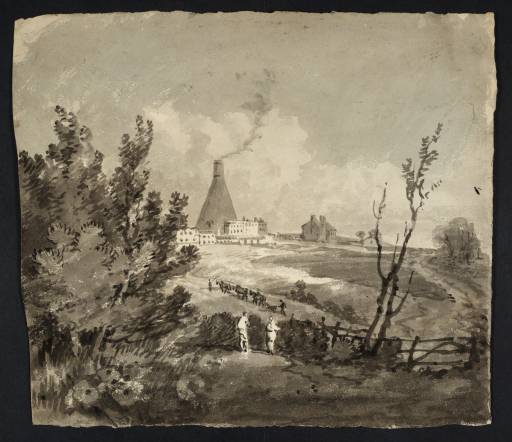 Joseph Mallord William Turner, ‘Landscape with Distant Buildings and a Kiln’ ?1797