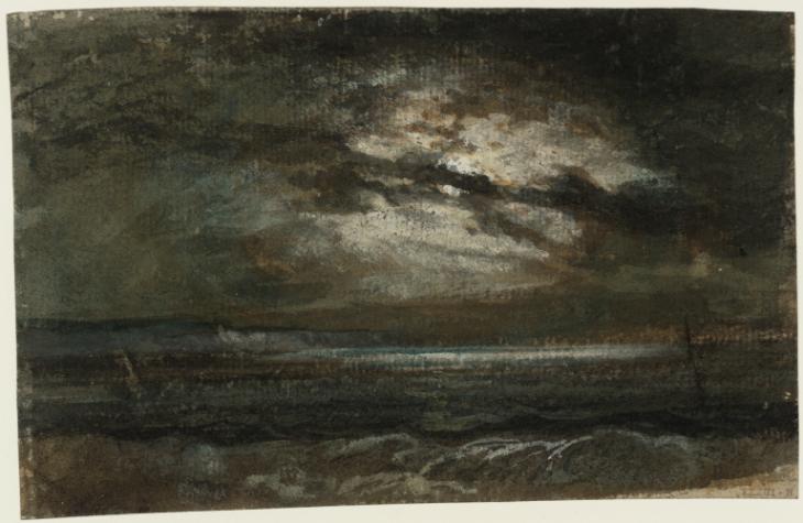 Joseph Mallord William Turner, ‘Moonlight over the Sea, with Distant Cliffs’ 1796-7