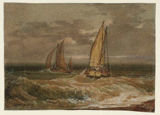 Joseph Mallord William Turner, ‘Two Fishing Boats Seen from the Shore’ 1796-7