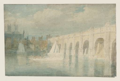 Joseph Mallord William Turner, ‘Westminster Bridge, with the Abbey Seen across the River’ c.1796