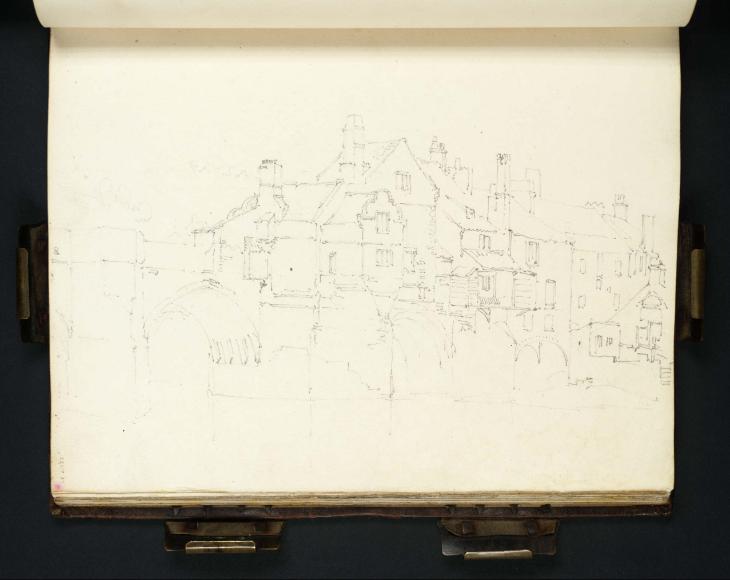 Joseph Mallord William Turner, ‘Durham: Buildings on the Elvet Bridge’ 1797