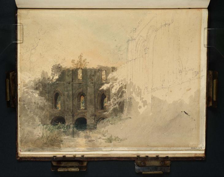 Joseph Mallord William Turner, ‘Fountains Abbey: The Lay Brothers' Dormitory and Refectory with the River Skell’ 1797