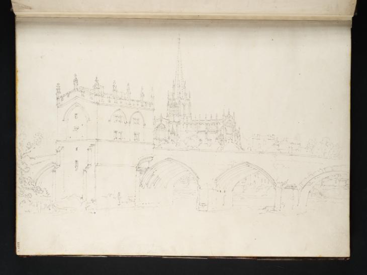 Joseph Mallord William Turner, ‘Rotherham: The Bridge and Chapel of Our Lady, with the Parish Church of All Saints Beyond, Seen from the South-East’ 1797
