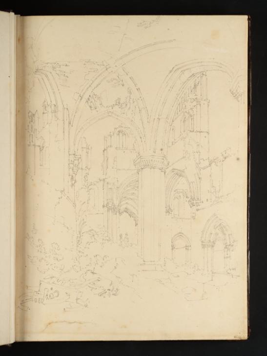 Joseph Mallord William Turner, ‘Kirkstall Abbey: The Interior of the Ruined Crossing, Seen from the Nave’ 1797