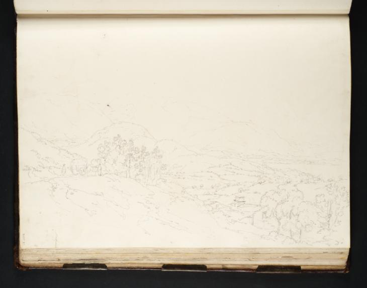 Joseph Mallord William Turner, ‘Distant view of Derwentwater, from Newlands Road, with Skiddaw and Keswick’ 1797
