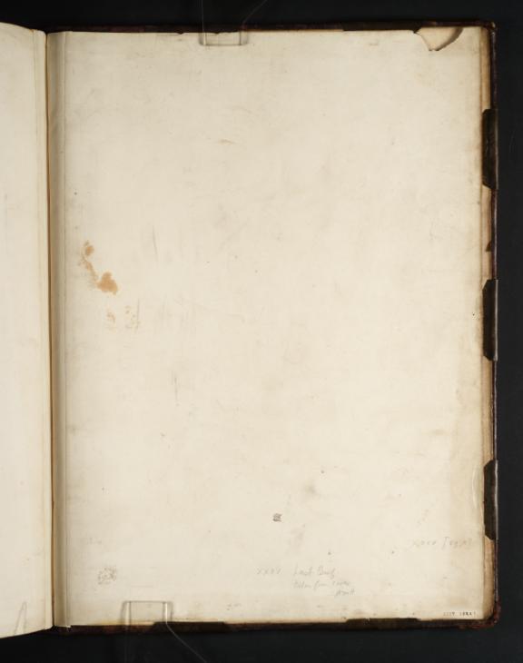 Joseph Mallord William Turner, ‘Blank’ 1797 (Inside back cover of sketchbook)