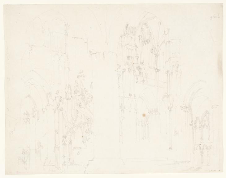 Joseph Mallord William Turner, ‘Beverley: Interior of the Minster, with the Percy Tomb’ 1797-8