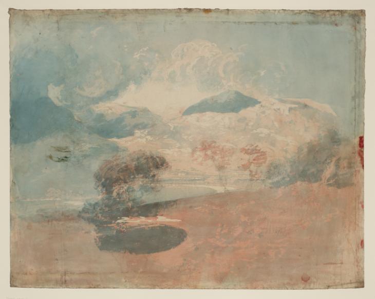Joseph Mallord William Turner, ‘?View towards Moel Hebog from above Llyn Dinas’ ?1799-1800