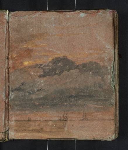 Joseph Mallord William Turner, ‘Shipping at Sea under a Cloudy Sunset Sky’ 1796-7