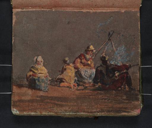 Joseph Mallord William Turner, ‘Four Figures Seated round a Camp Fire’ 1796-7