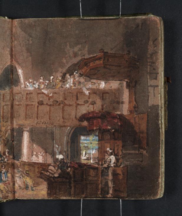 Joseph Mallord William Turner, ‘Interior of a Church with the Congregation during Service’ 1796-7