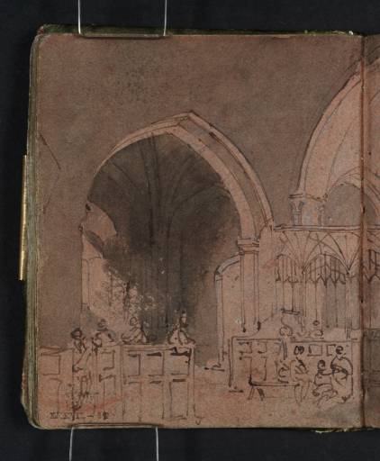 Joseph Mallord William Turner, ‘Interior of a Church with Rood-Screen and Figures’ 1796-7