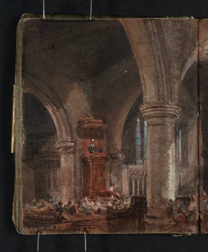 Joseph Mallord William Turner, ‘Interior of a Church during a Sermon’ 1796-7