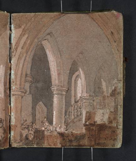 Joseph Mallord William Turner, ‘Interior of a Church, with Seated Figures’ 1796-7