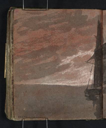 Joseph Mallord William Turner, ‘A Sailing Vessel on a Calm Sea: Moonlight’ 1796-7