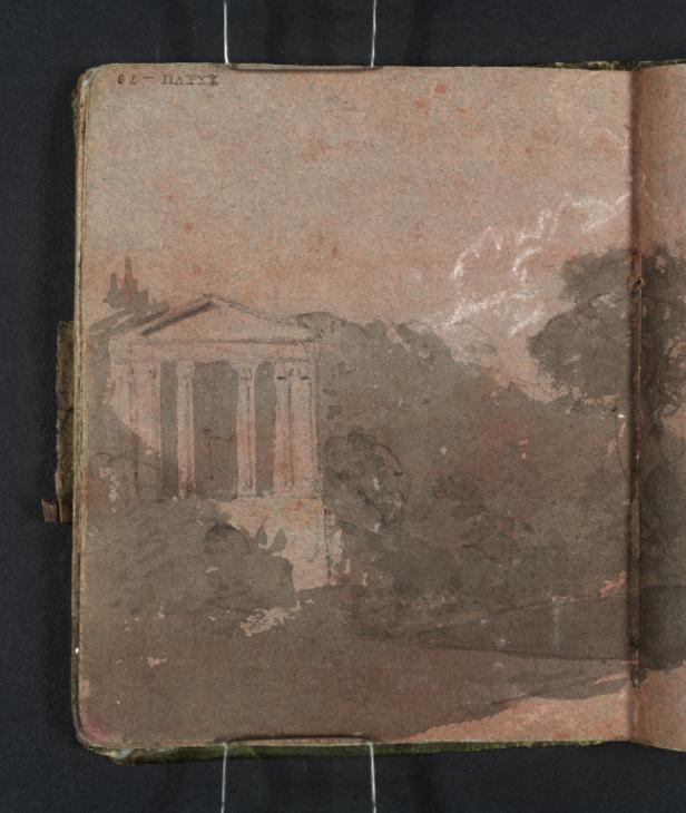 Joseph Mallord William Turner, ‘Copy after Richard Wilson: The Temple of Clitumnus’ 1796-7