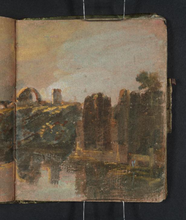 Joseph Mallord William Turner, ‘Landscape with Ruins on a Bank above a River’ 1796-7