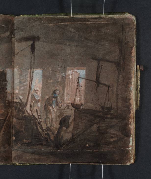 Joseph Mallord William Turner, ‘Interior of a Forge: Making Anchors’ 1796-7