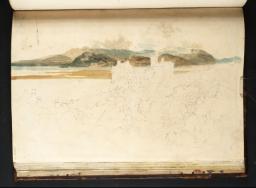 Harlech from the South, with the Estuary of Traeth Bach in the Distance, Joseph Mallord William Turner, 1798, Graphite on paper
