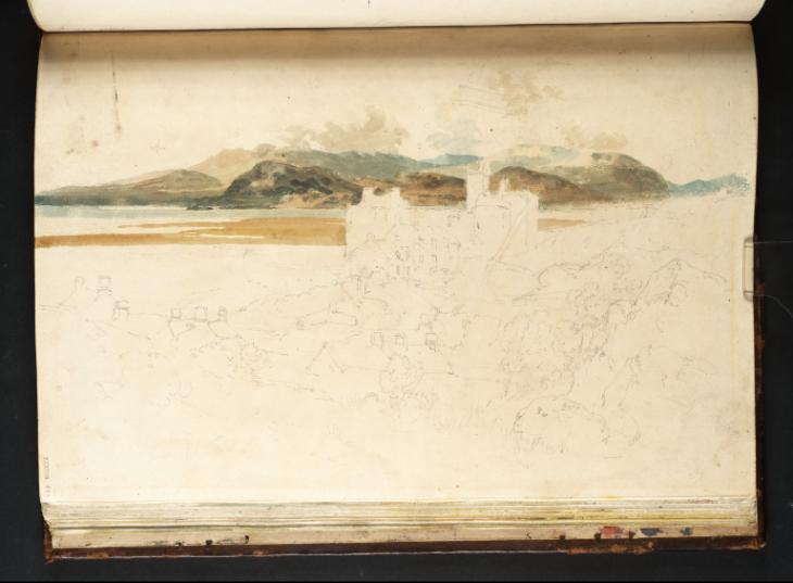 Joseph Mallord William Turner, ‘Harlech: The Town and Castle from the South, with the Estuary of Traeth Bach in the Distance’ 1798