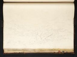 View Looking West up the Valley of Nant-y-Gwrhyd from Capel Curig, towards Snowdon, Joseph Mallord William Turner, 1798, Graphite on paper