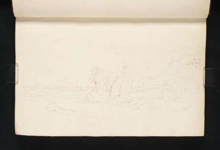 Joseph Mallord William Turner, ‘A River with Mountains Beyond, and a House among Trees’ 1798
