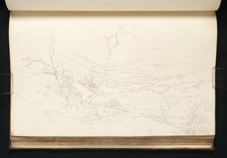 Joseph Mallord William Turner, ‘Looking along the Vale of Llangollen towards Dinas Brân’ 1798