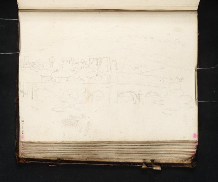 Joseph Mallord William Turner, ‘A Three-Arched Bridge with a Castle and Church Beyond’ 1798