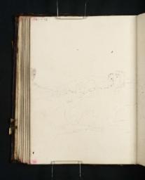 Ruins of a Castle on a Low Hill, with a Church Spire and Roofs; Possibly Grosmont, Monmouth, Joseph Mallord William Turner, 1798, Graphite on paper
