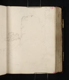 The Bastion of a Castle (?White Castle, Monmouth), with Some Small Buildings and Trees Beyond, Joseph Mallord William Turner, 1798, Graphite on paper
