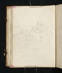 The Towers of Dunstanburgh Castle above a Cliff with the Sea in the Foreground, Joseph Mallord William Turner, 1798, Graphite on paper