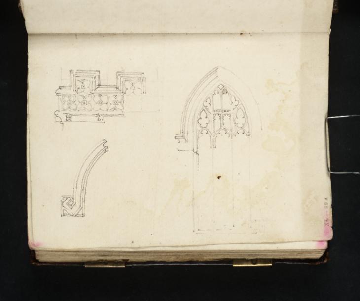 Joseph Mallord William Turner, ‘Studies of Gothic Architectural Details at Lacock Abbey’ 1798
