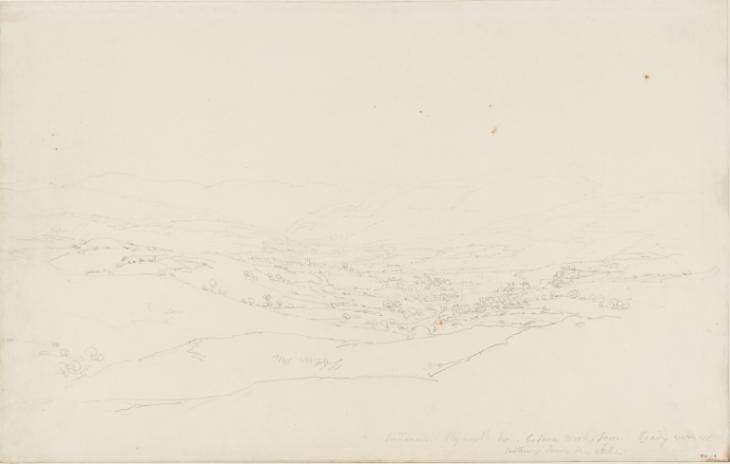 Joseph Mallord William Turner, ‘Distant View of Cyfarthfa Ironworks and the Valley of the Taf, Looking South-East’ 1798