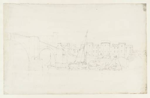 Joseph Mallord William Turner, ‘Cardiff Bridge and Castle, with Boats’ 1798