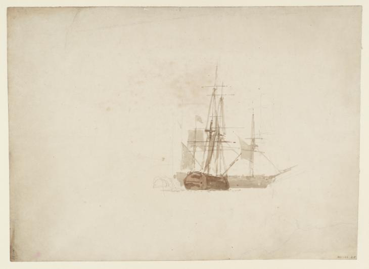 Joseph Mallord William Turner, ‘Study of Three Sailing Ships’ 1798