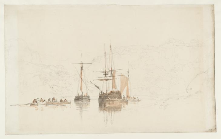 Joseph Mallord William Turner, ‘Sailing Ships Towed by Rowing Boats in the Avon Gorge’ 1798
