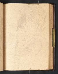 The Ruins of a Castle or Abbey beside a River, with a Bridge Beyond, ?at Usk, Joseph Mallord William Turner, 1798–9, Graphite on paper