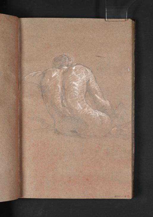 Joseph Mallord William Turner, ‘A Seated Male Nude Seen from Behind’ c.1798-9