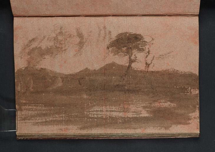 Joseph Mallord William Turner, ‘Trees in a Landscape with Distant Hills’ c.1798-9