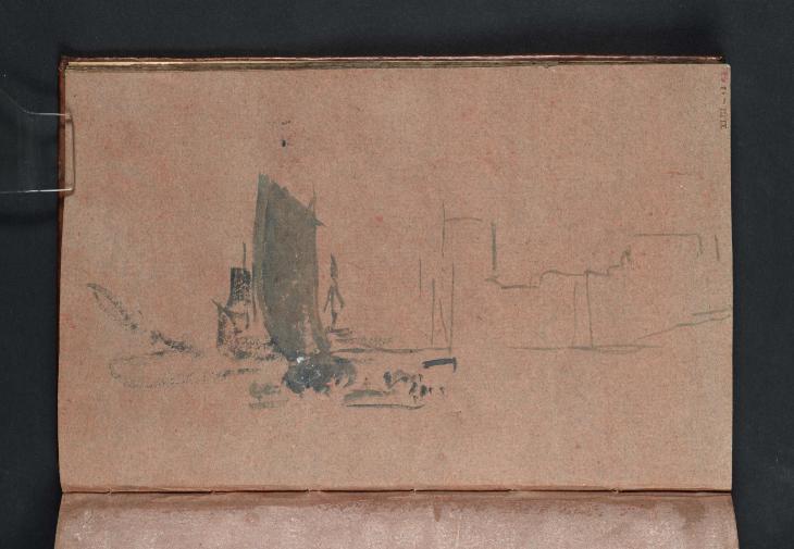 Joseph Mallord William Turner, ‘Caernarvon Castle with Ships and Boats’ c.1798-9