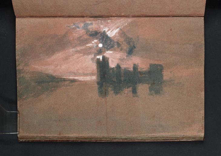 Joseph Mallord William Turner, ‘Distant View of Caernarvon Castle, with the Moon among Clouds’ c.1798-9