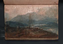 Landscape with a Large Mountain (?Cader Idris) and Figures on a Road in the Foreground, Joseph Mallord William Turner, 1798