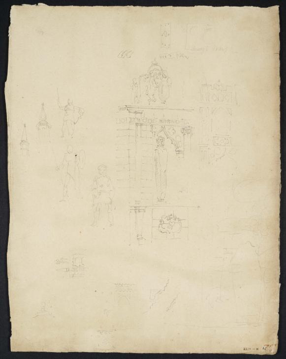 Joseph Mallord William Turner, ‘Wilton House: Studies of Sculpture and Architectural Details’ c.1798