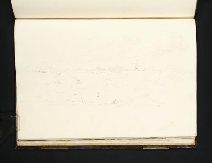 Joseph Mallord William Turner, ‘A Landscape with a Road over a Hill; a Windmill on the Skyline’ 1799