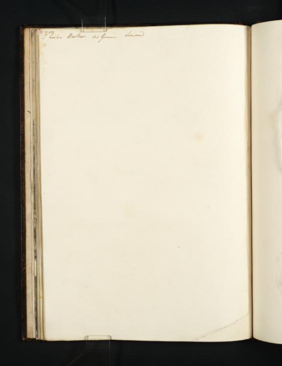 Joseph Mallord William Turner, ‘Inscription by Turner: Notes Concerning a Commission’ ?1801