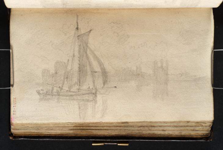 Joseph Mallord William Turner, ‘A Boat Passing in front of Caernarvon Castle’ 1799