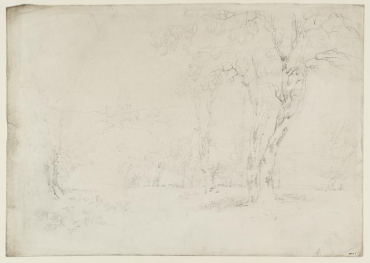 Joseph Mallord William Turner, ‘Fonthill: The Abbey Seen from the South-West, beyond Trees’ 1799