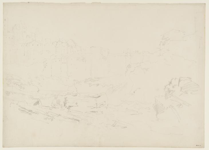 Joseph Mallord William Turner, ‘Laufenburg with the Bridge, from the Bed of the Rhine’ 1802